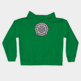 Mandala Brown Blue 2 Kids Hoodie